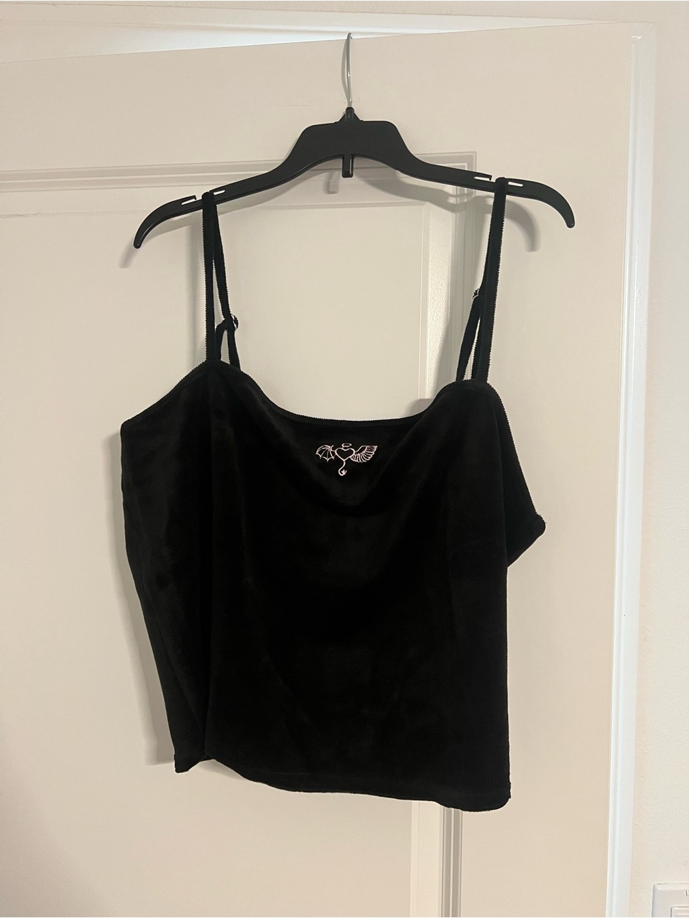 Forever 21+ Black Angel & Devil Heart Cami Top